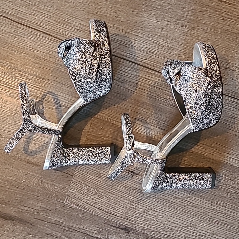 Kate Spade Miya evening glitter shoes sandals platform size 7B